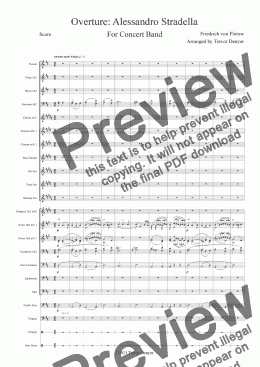 page one of Overture - Alessandro Stradella - Flotow - Concert Band - Score