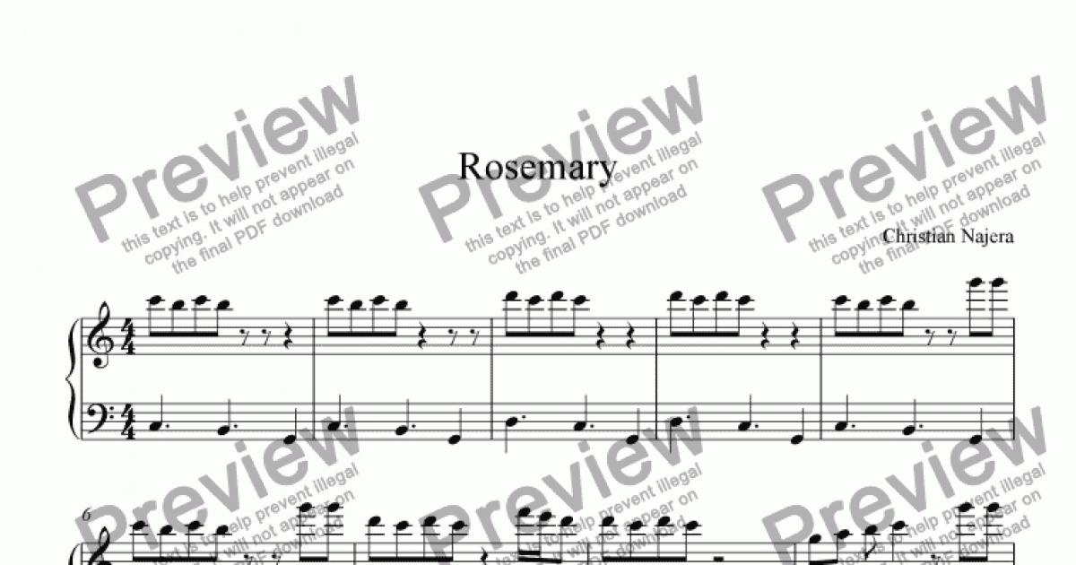 Rosemary - Download Sheet Music PDF file
