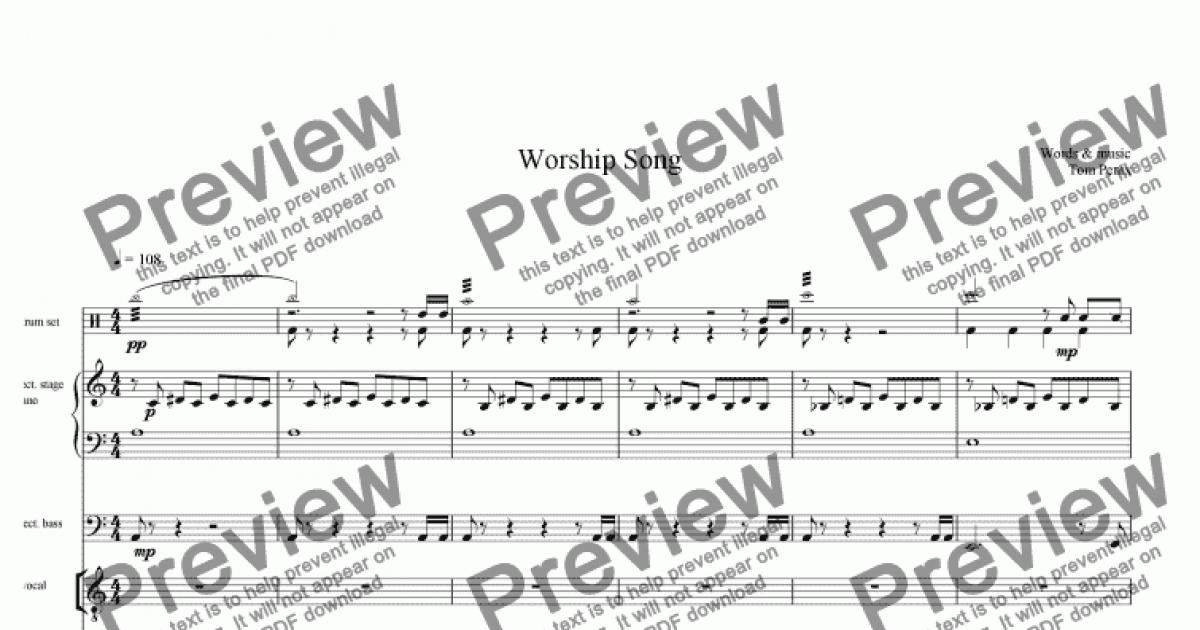 sheet music for worship