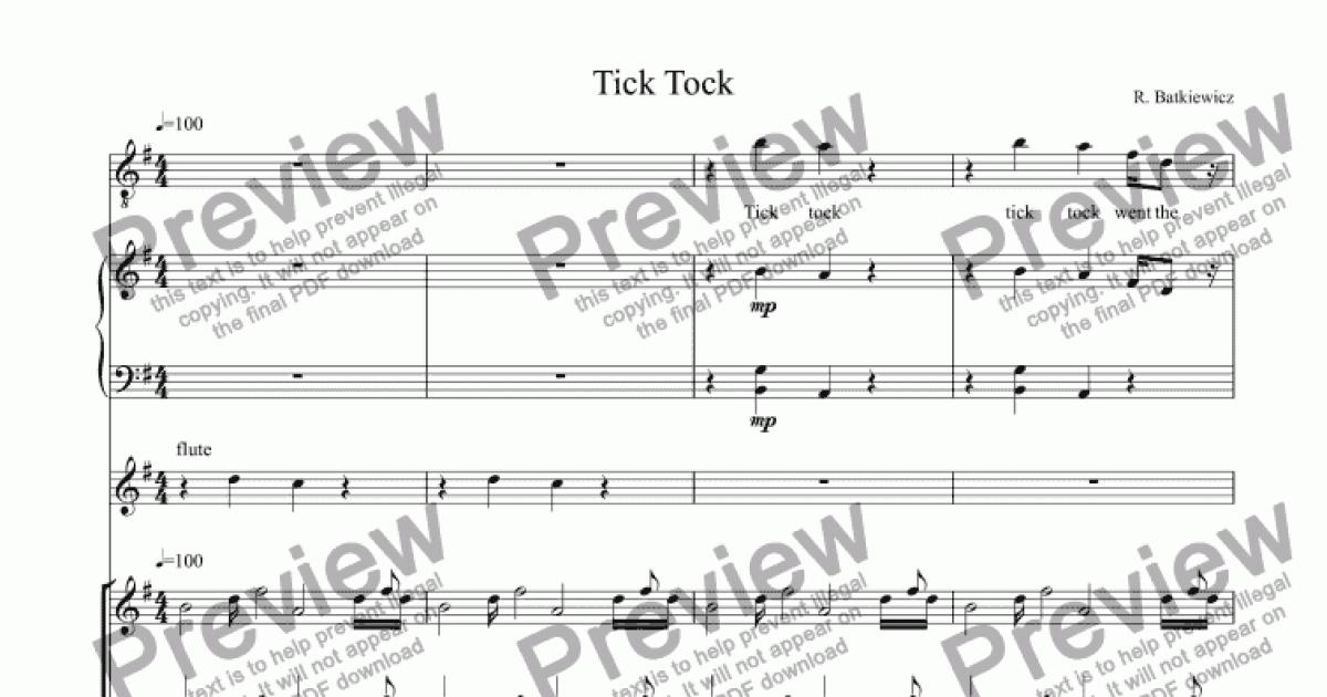 Tick Tock - Download Sheet Music PDF file