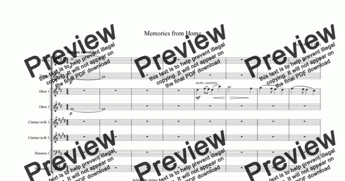 Memories from Home - Download Sheet Music PDF file