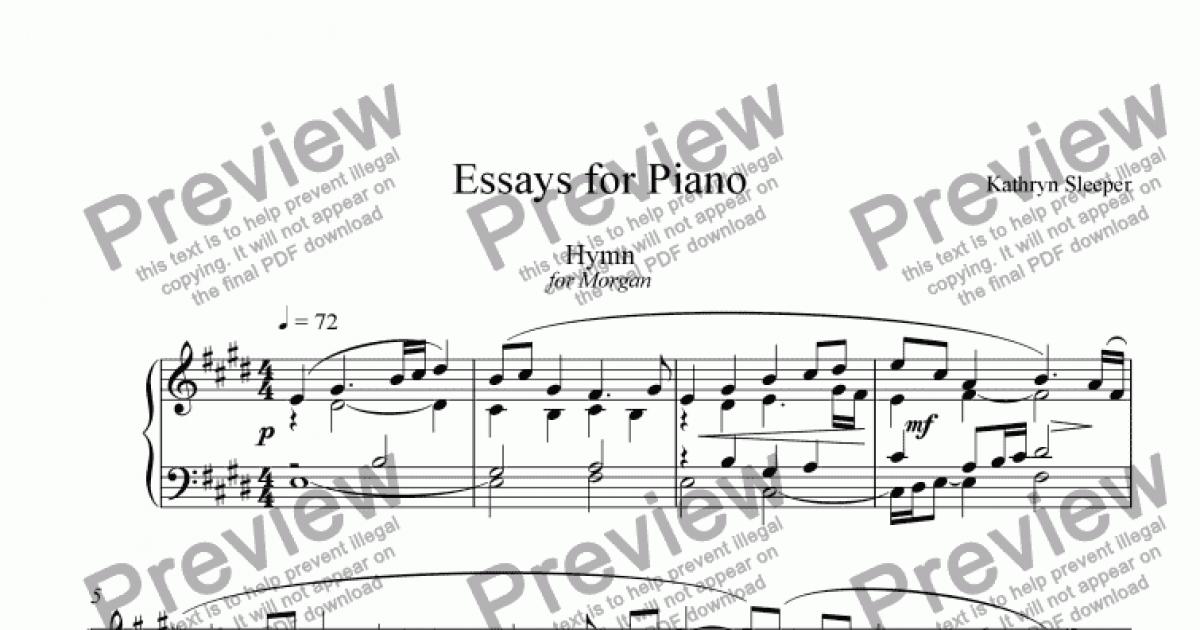 college essay about the piano