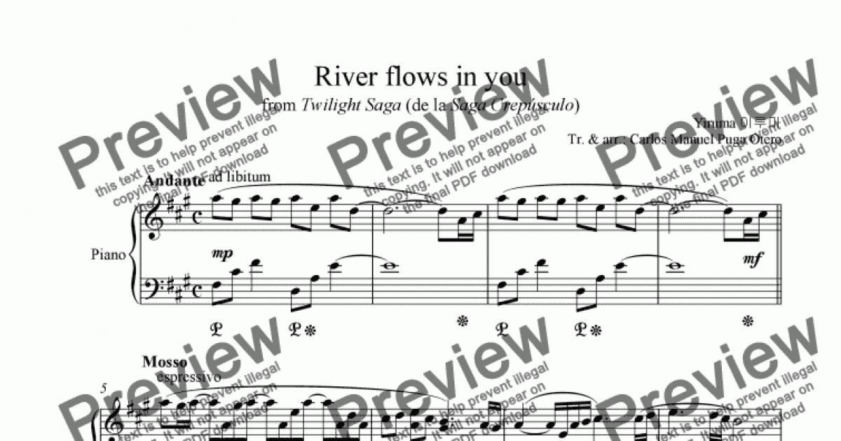 Roblox Piano Sheets River Flows In You