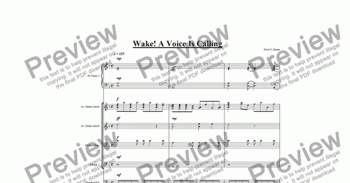 Wake Up Call - Scores & Parts as pdf files