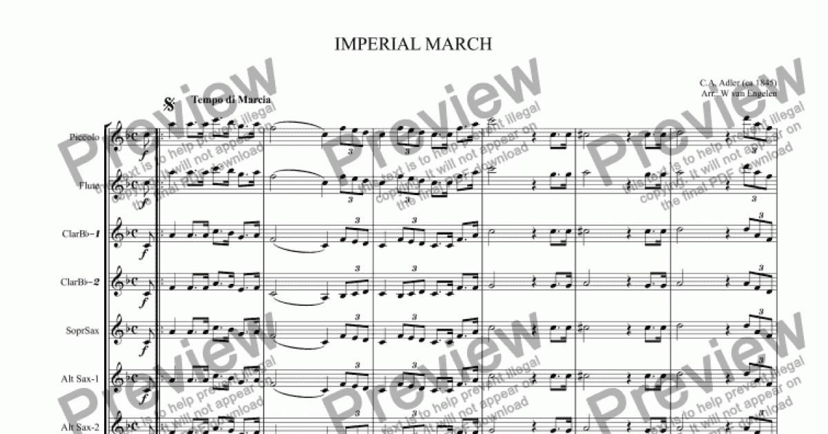 The Imperial March Sheet Music Flute : tubescore: Easy Sheet Music for The Imperial March for Alto Saxophone. Star Wars music scores by ... / My second video of the imperial march, now in flute.i do not own anything.all rights reserved to john williams and the producers of the movie star wars.