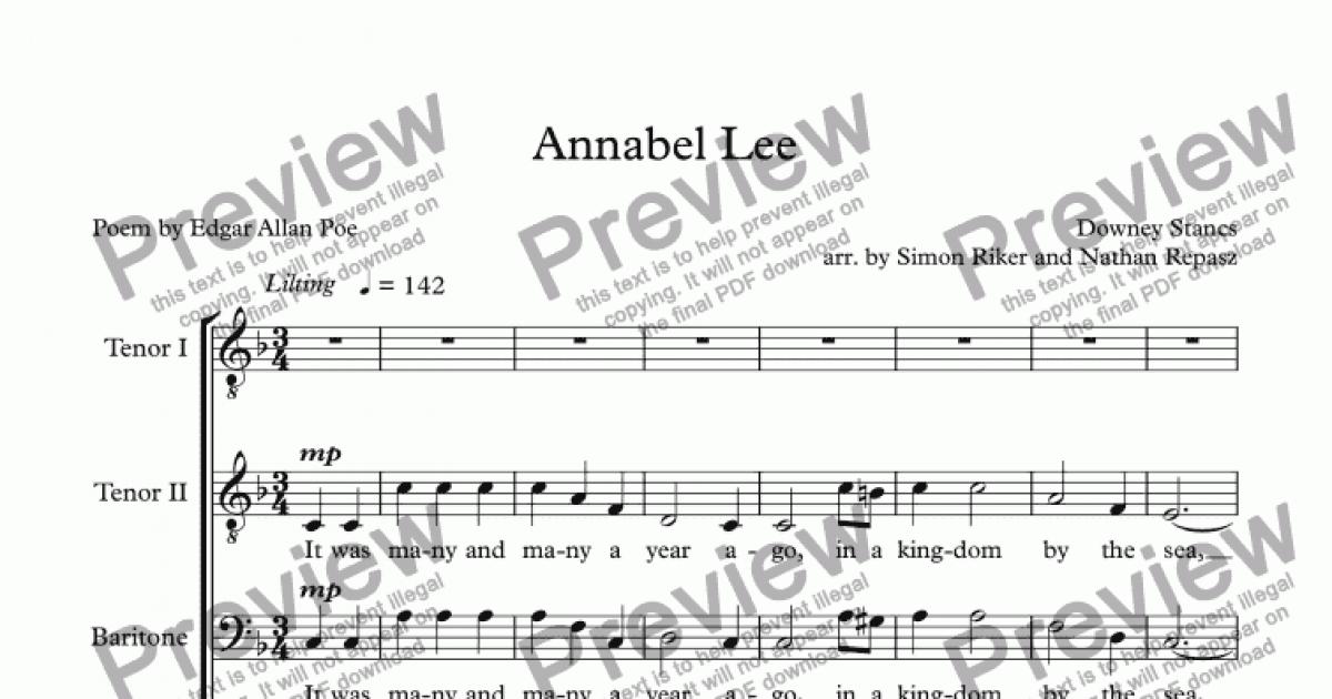 Annabel Lee Download Sheet Music Pdf File 
