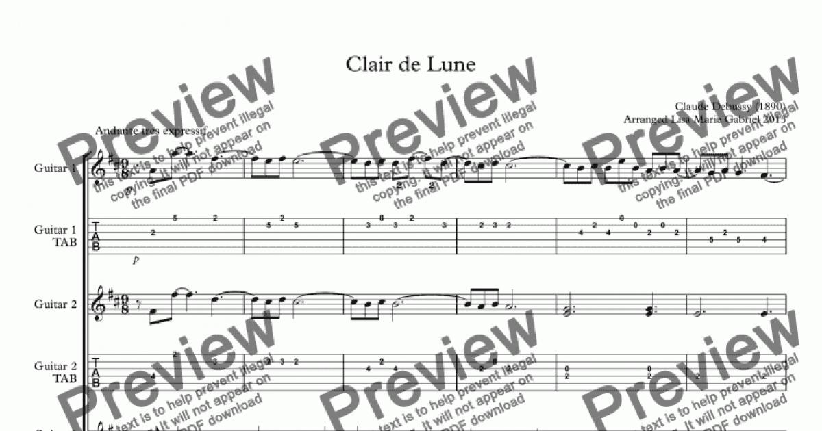 Clair De Lune Download Sheet Music Pdf File