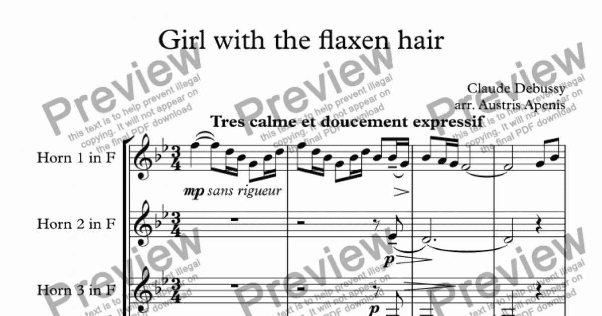 blue hair sheet music pdf