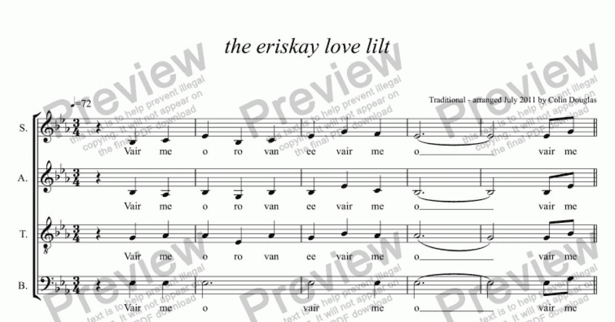 The Eriskay Love Lilt - Download Sheet Music PDF file