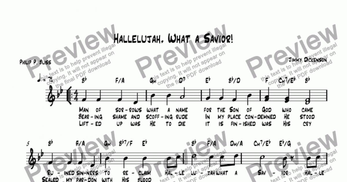 Hallelujah, What A Savior - Download Sheet Music PDF file