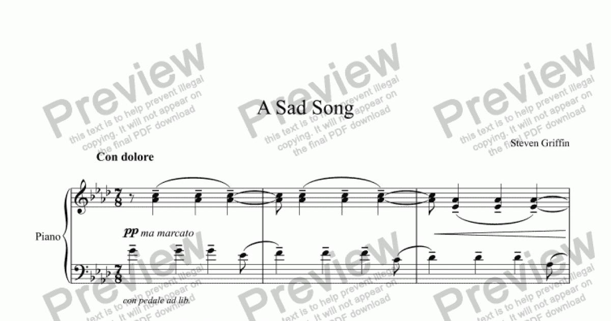 A Sad Song - Download Sheet Music PDF file