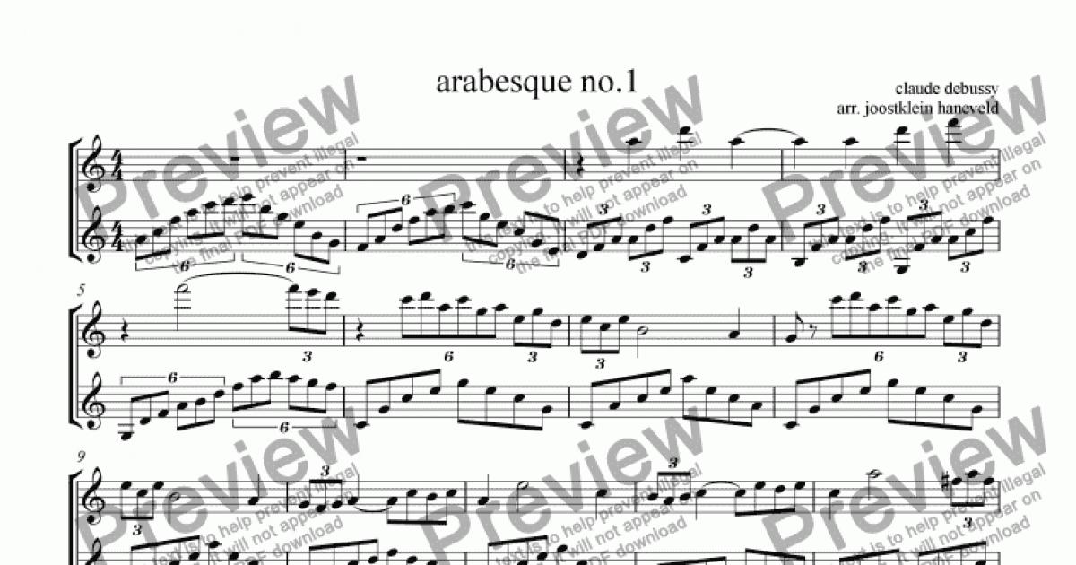 Arabesque no.1 by Claude Debussy - Download Sheet Music PDF file