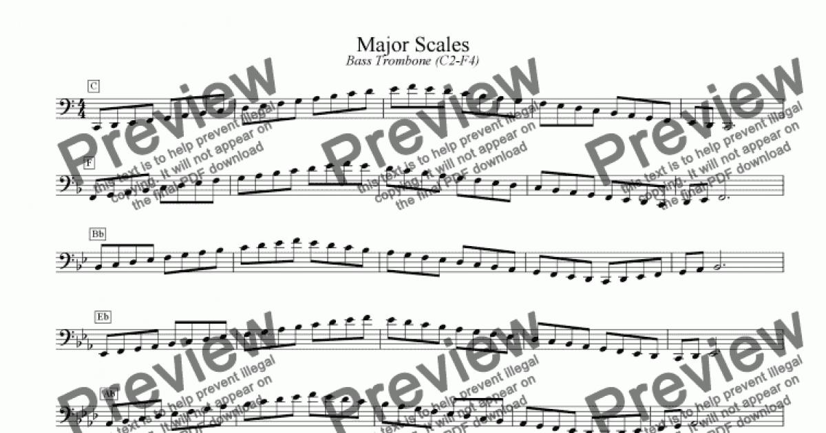 Bass Trombone Position Chart Pdf