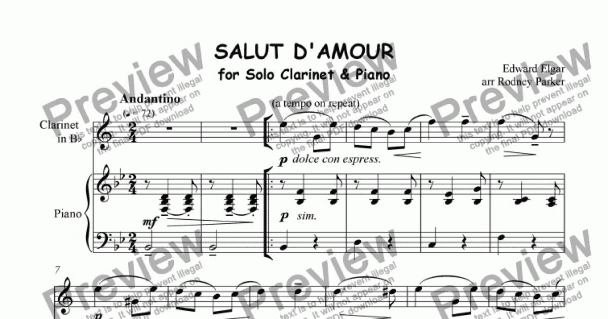Salut d'Amour - Download Sheet Music PDF file
