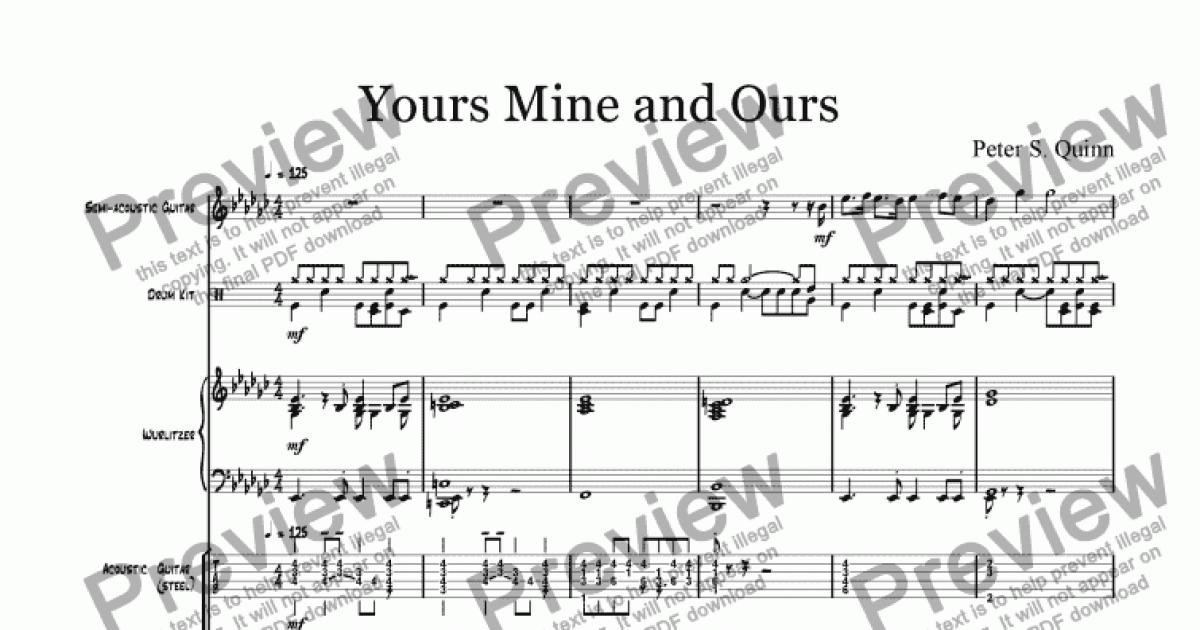 Yours Mine and Ours - Download Sheet Music PDF file