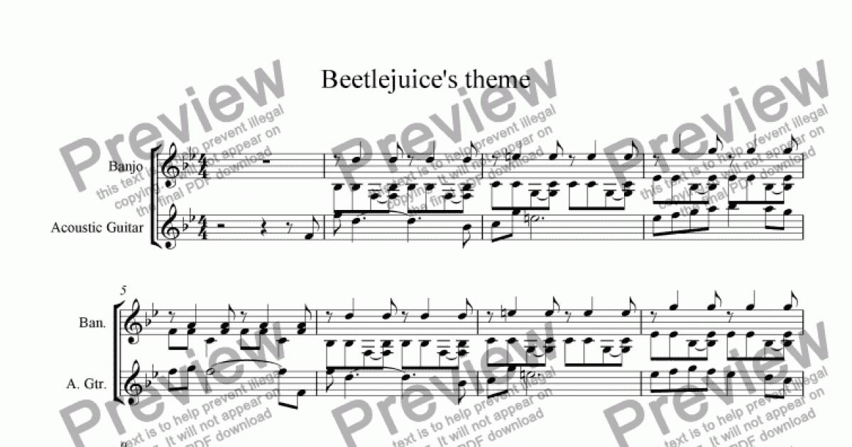 Beetlejuice S Theme Download Sheet Music Pdf File