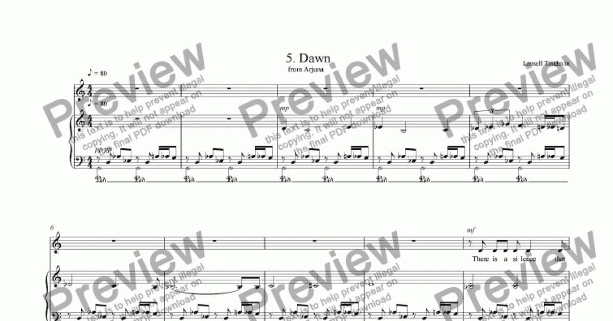 Dawn - Download Sheet Music PDF file