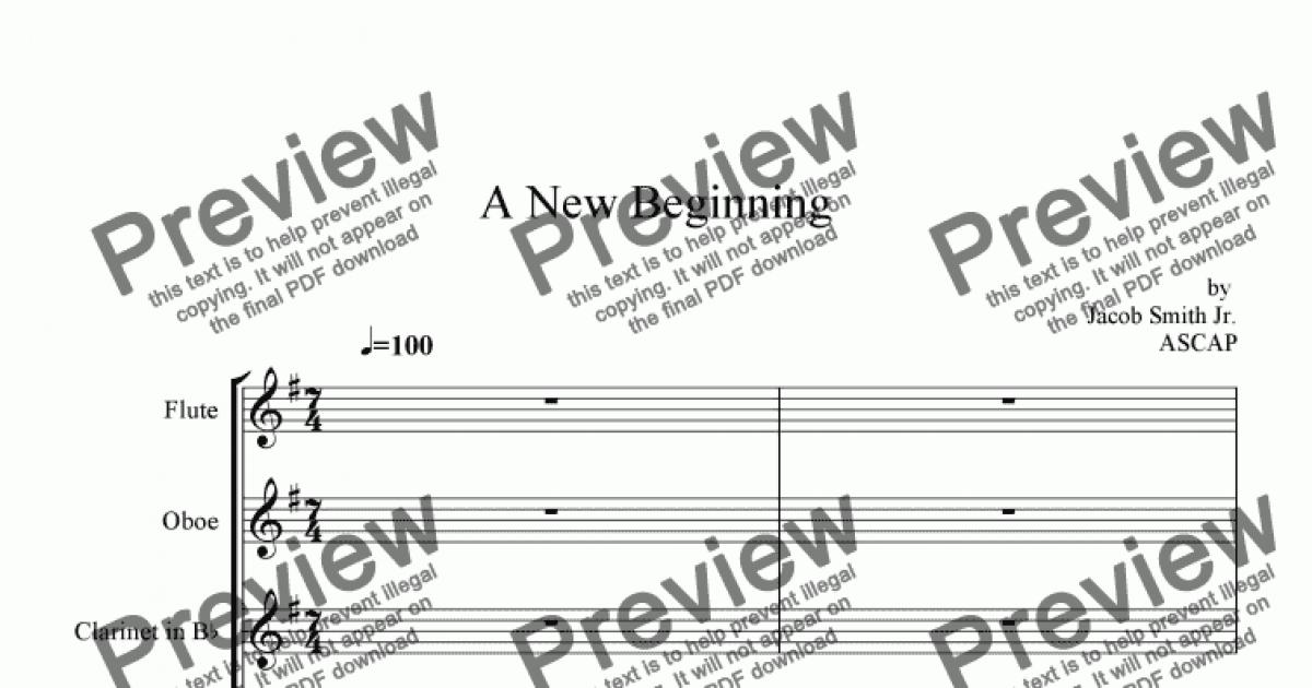 A New Beginning - Download Sheet Music PDF file