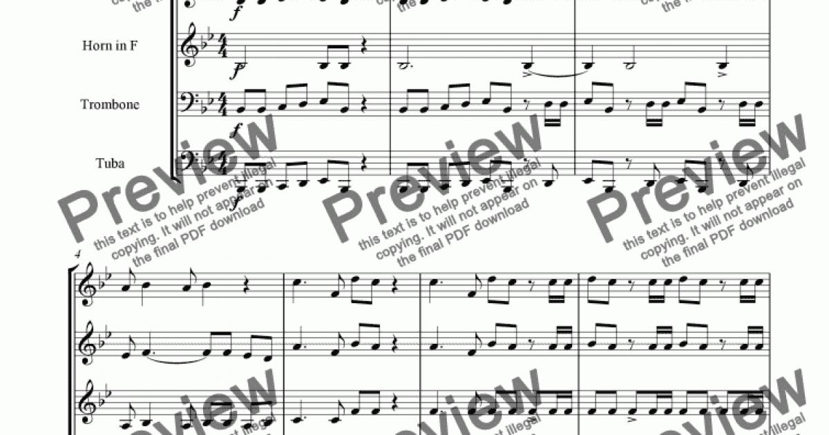 Hallelujah Chorus - Brass Music for Weddings - Sheet Music PDF file