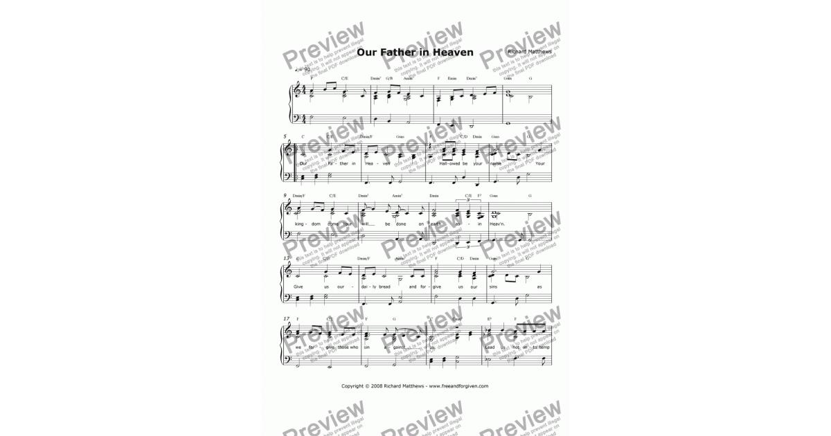Our Father in Heaven Download Sheet Music PDF file