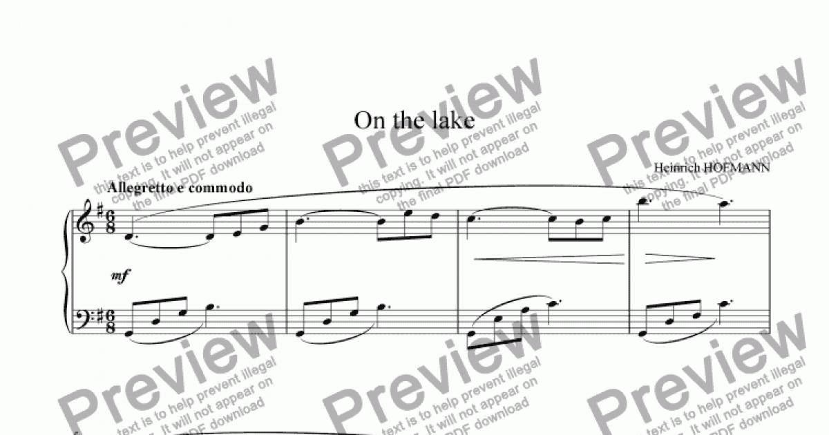 ’On the lake’ for piano - Download Sheet Music PDF file