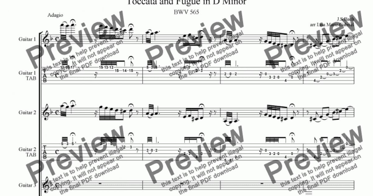 Toccata and Fugue in D Minor - Download Sheet Music PDF file