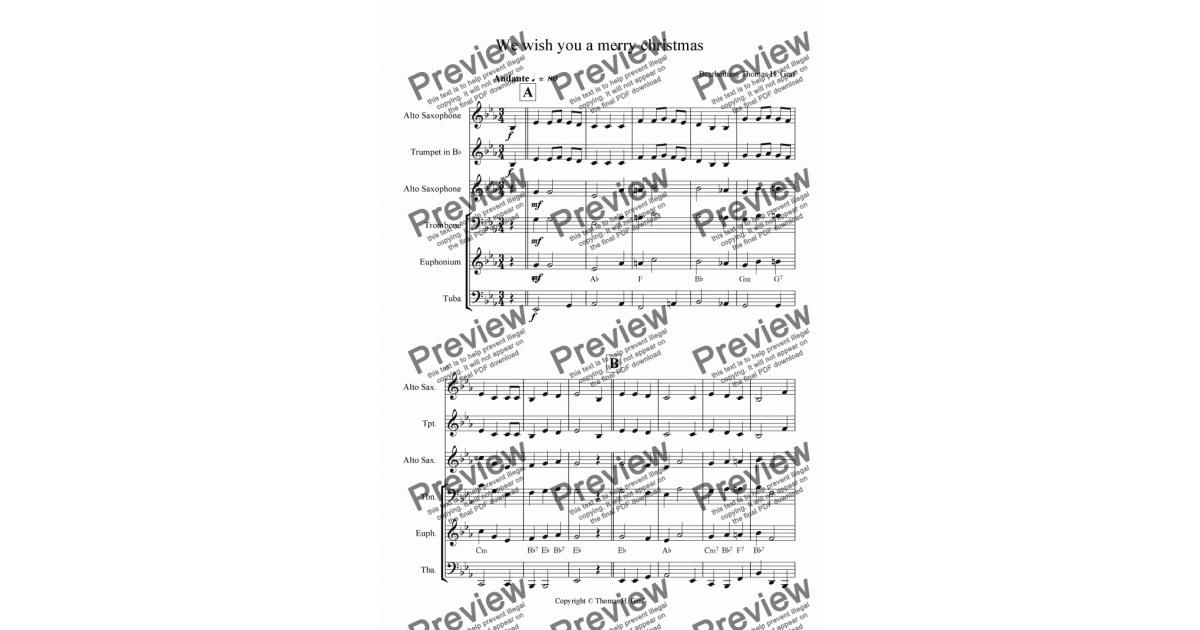 We Wish You A Merry Christmas Download Sheet Music Pdf File