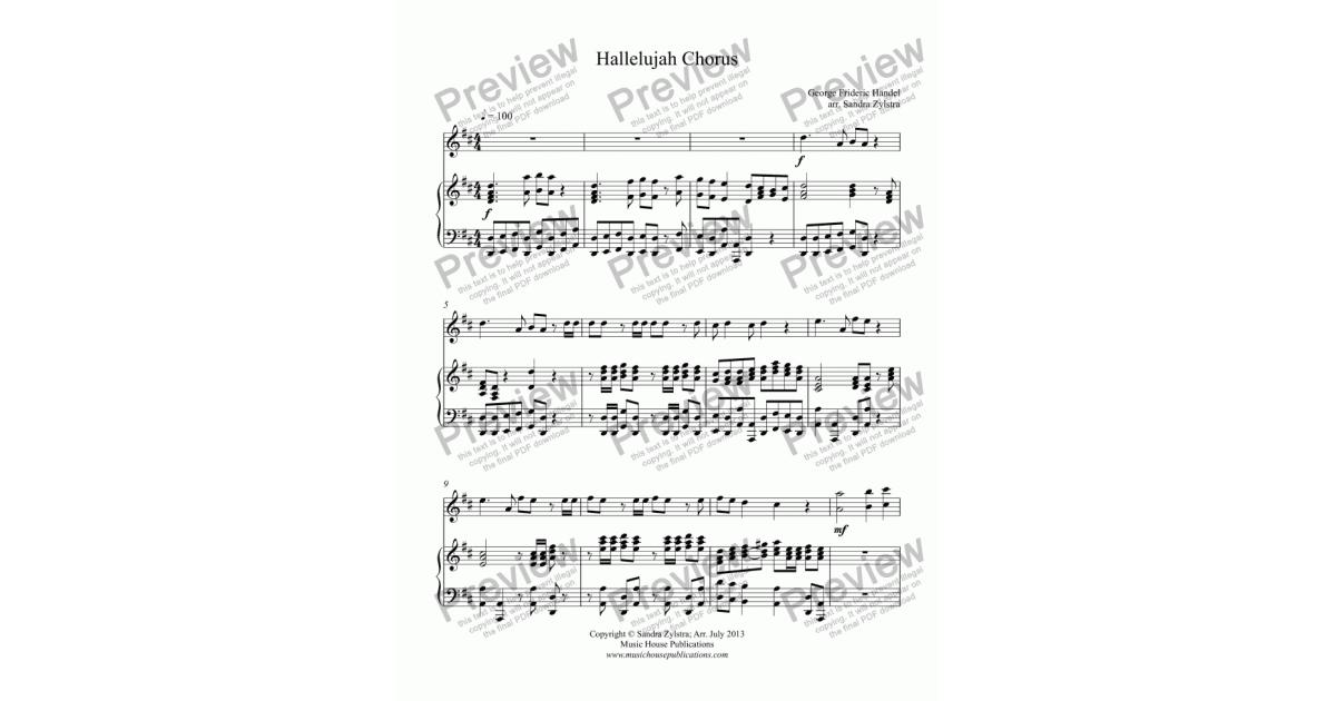 Hallelujah Chorus (solo instrument, piano) - Download Sheet Music PDF