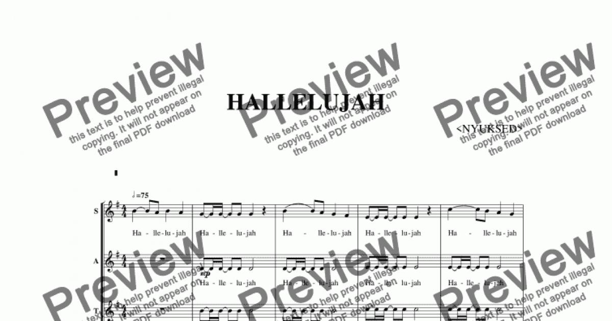 hallelujah - Download Sheet Music PDF file