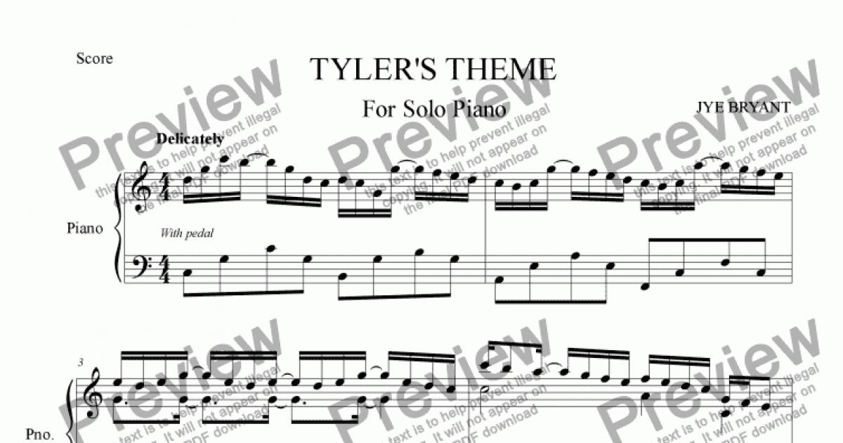 TYLER'S THEME - Download Sheet Music PDF file