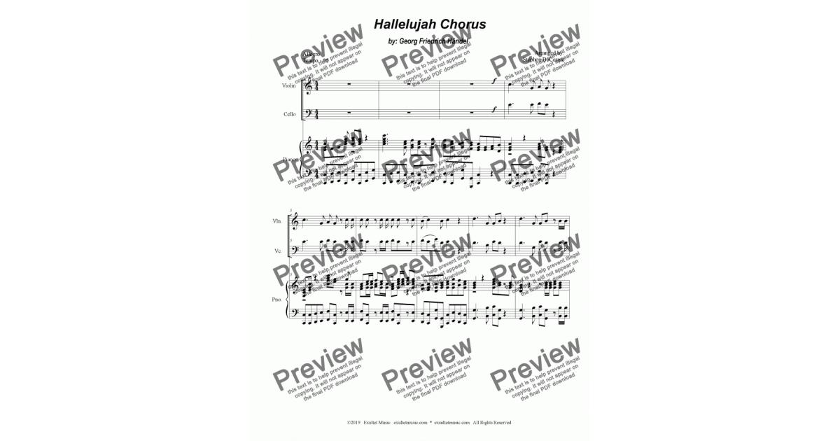 Hallelujah Chorus (Duet for Violin and Cello) - Sheet Music PDF file