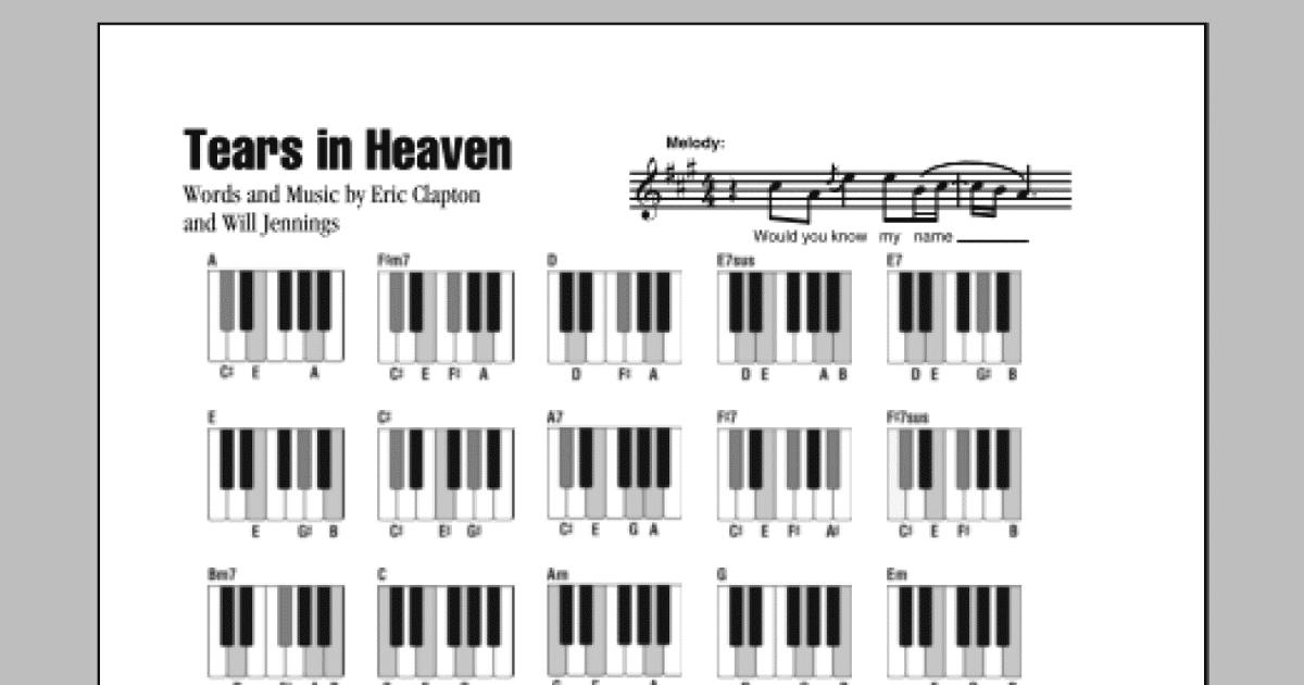 Tears In Heaven - Piano Chords/Lyrics