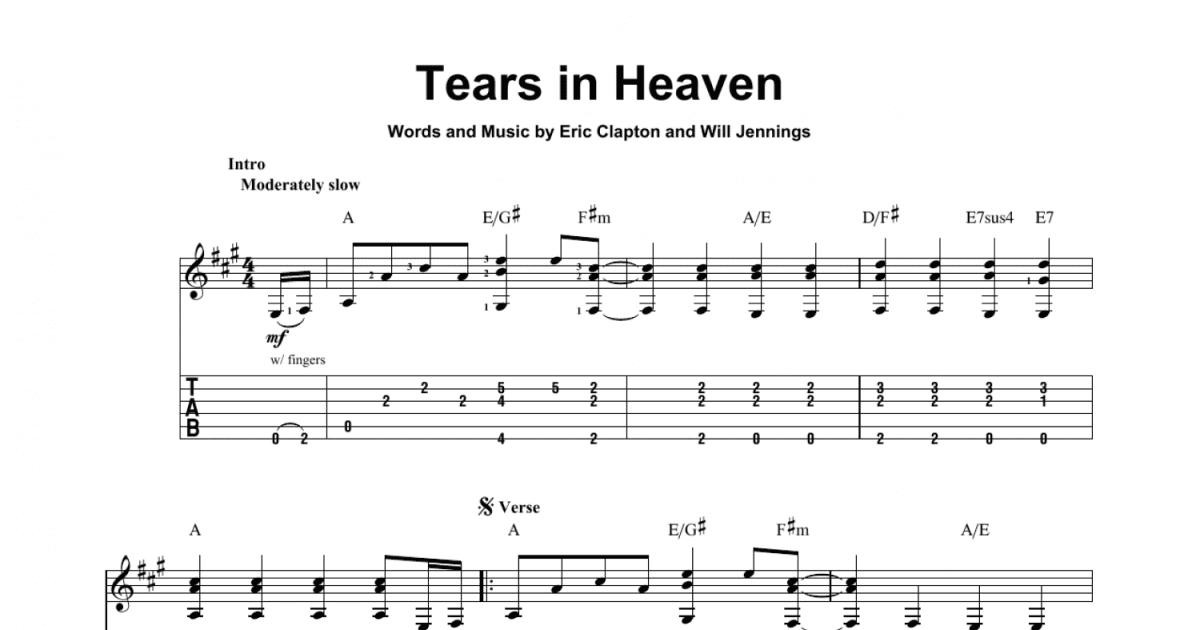 Tears in Heaven Guitar Tab Music How To Acoustic - Guitar Music Theory by  Desi Serna