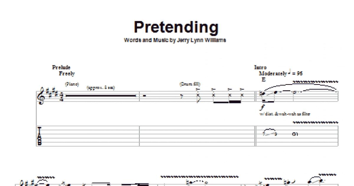 Pretending (Guitar Chords/Lyrics) - Print Sheet Music Now