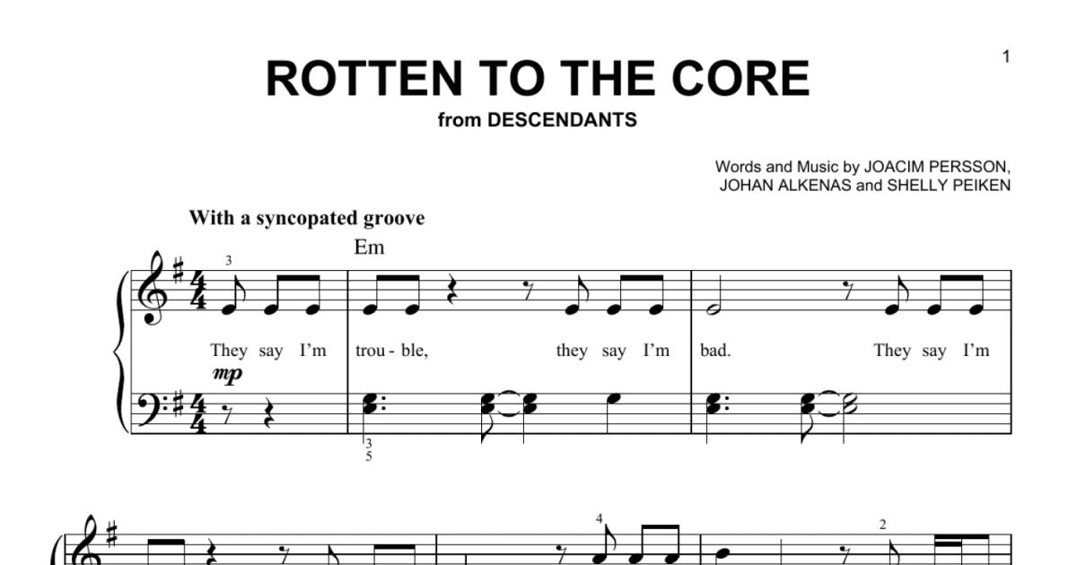 Rotten To The Core (from Disney's Descendants) sheet music for voice, piano  or guitar