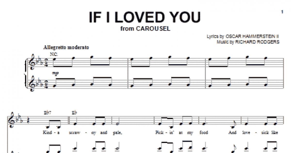 If I Loved You (Piano & Vocal) - Print Sheet Music Now