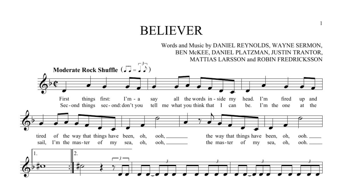 Imagine Dragons - Believer Sheets by DrumCore