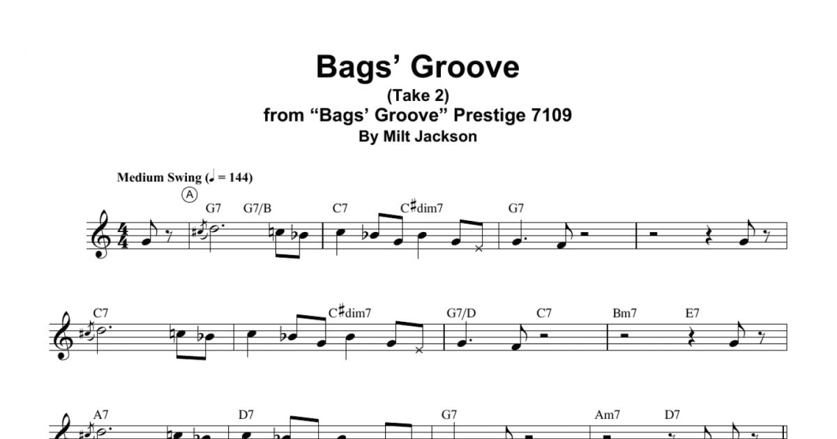 Bags groove - Milt Jackson Sheet music for Guitar (Solo) | Musescore.com