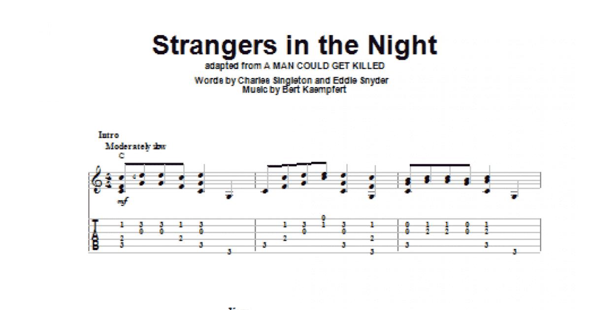 Strangers In The Night Sheet Music | Frank Sinatra | Real Book – Melody,  Lyrics & Chords