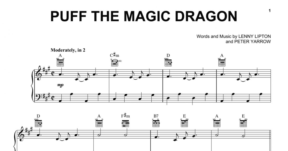 Puff The Magic Dragon sheet music for piano or keyboard (E-Z Play)