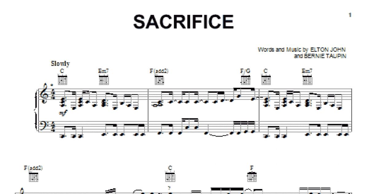 Download Elton John 'Sacrifice' Sheet Music, Chords & Lyrics
