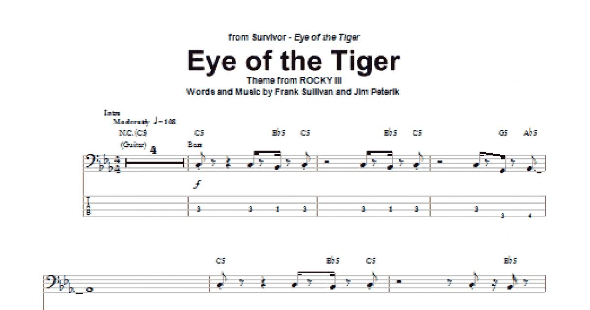 Eye of the Tiger Tab by Survivor (Guitar Pro) - Compacted Full Score