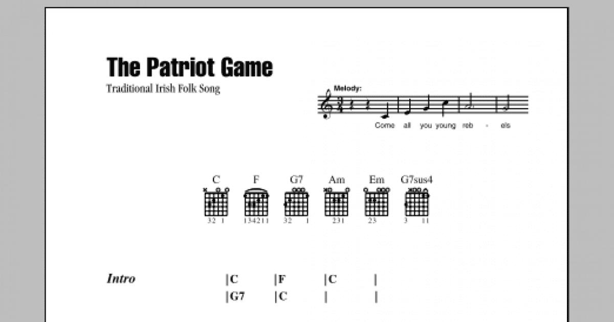 The Patriot Game Lyrics And Chords - Irish folk songs