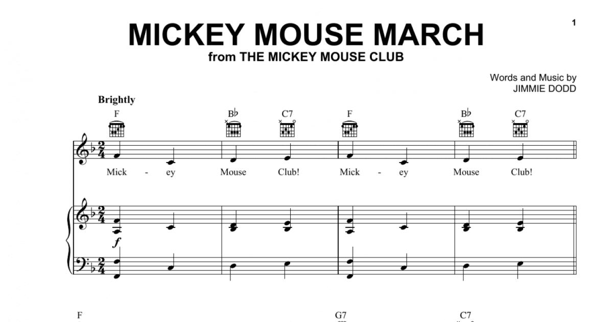 Mickey Mouse Club House Theme song - piano tutorial