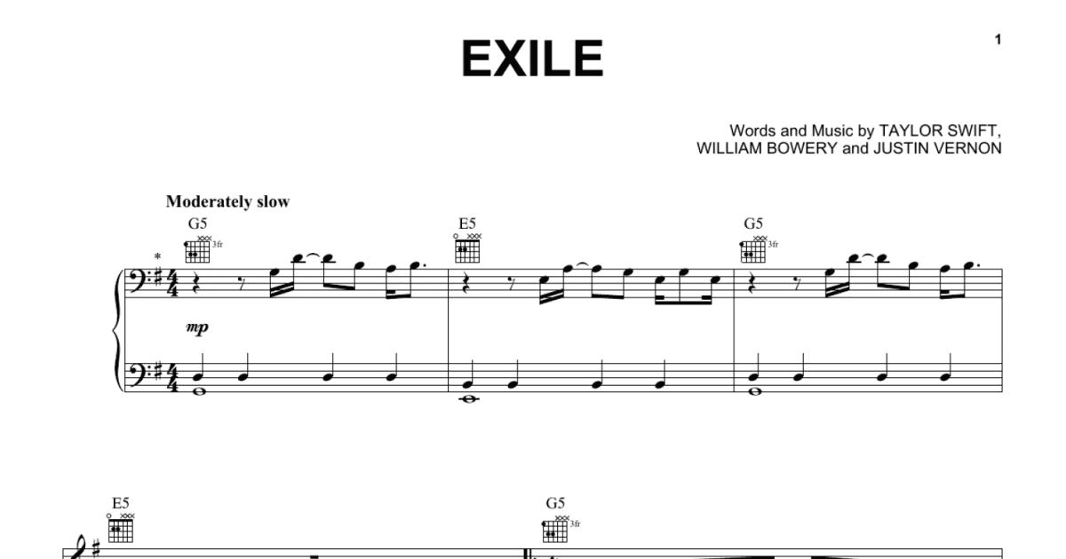 EXILE – TAYLOR SWIFT, BON IVER PIANO CHORDS & Lyrics – Bitesize Piano