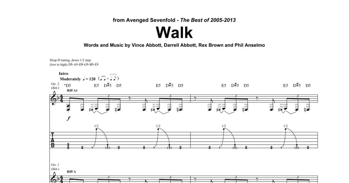 Walk Tab by Pantera (Guitar Pro) - Full Score