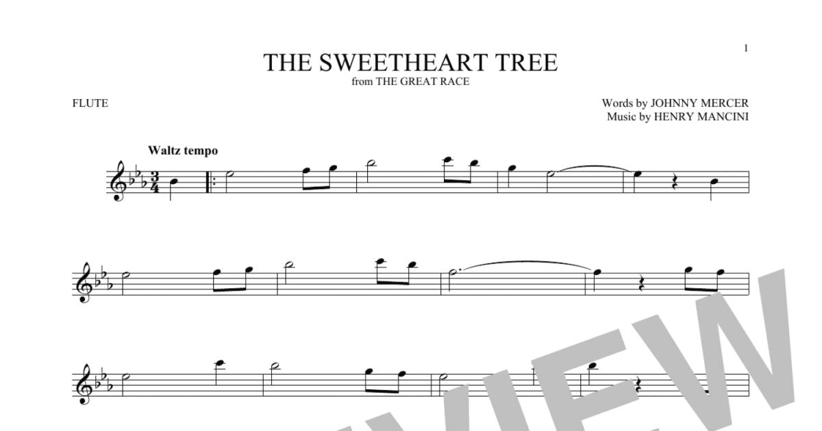 The Sweetheart Tree Flute Solo Print Sheet Music Now 