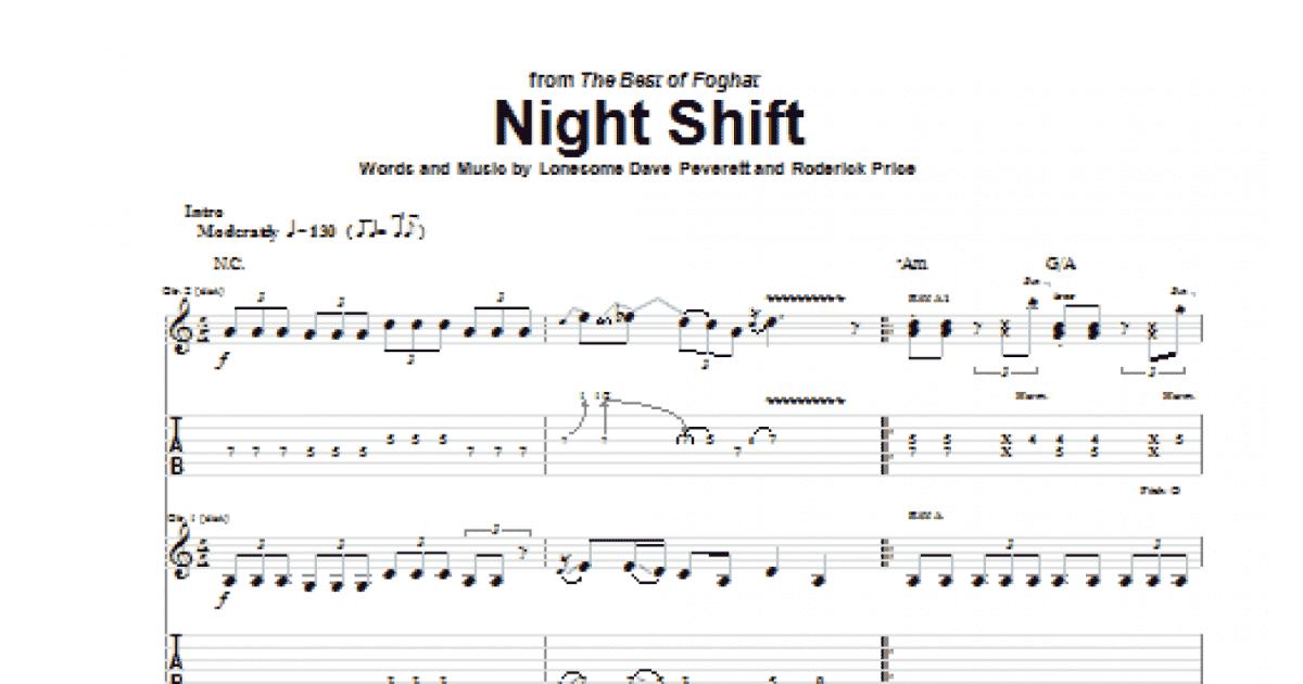 QUARTERFLASH NIGHT SHIFT SHEET MUSIC-PIANO/VOCAL/GUITAR/CHORDS-1982-RARE-NEW!!