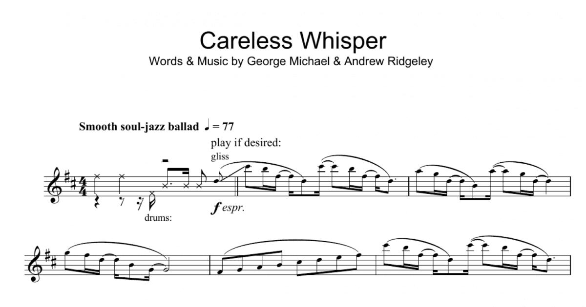 Careless Whisper (Alto Sax Solo) - Print Sheet Music Now