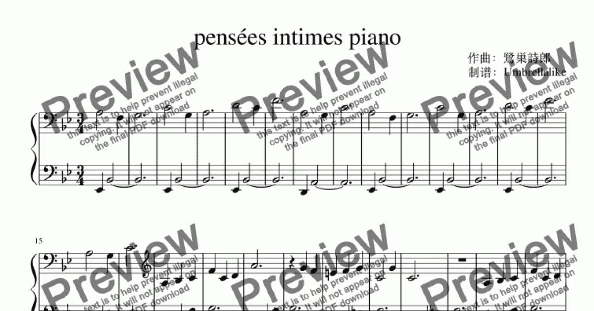 Pensees - Download Sheet Music PDF file
